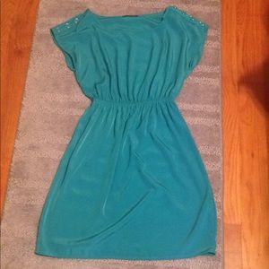 Teal Cinch Dress